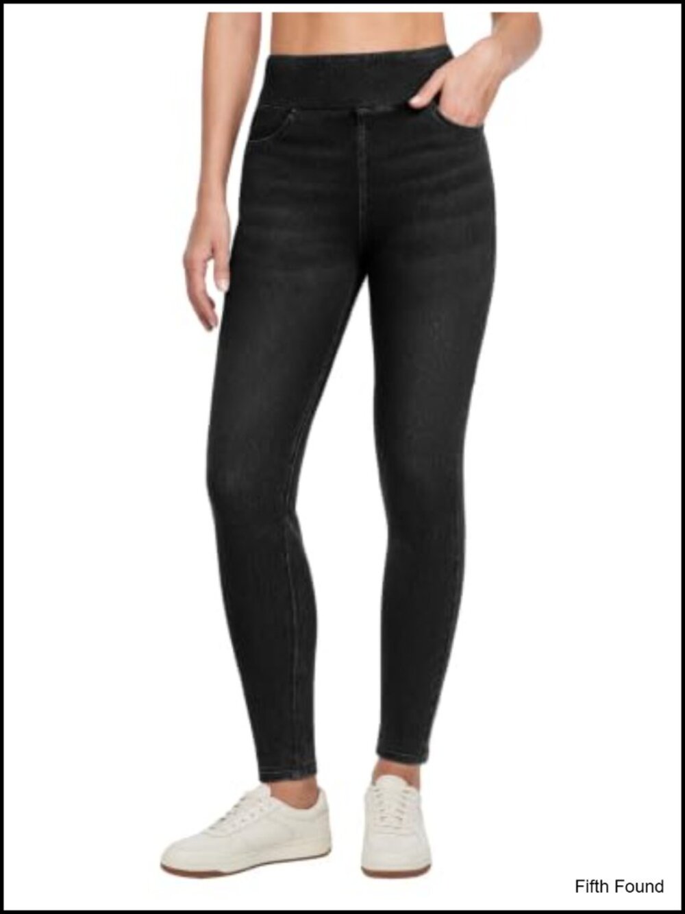 High Waisted Stretchy Pull On Jeggings Skinny Jeans with Pockets